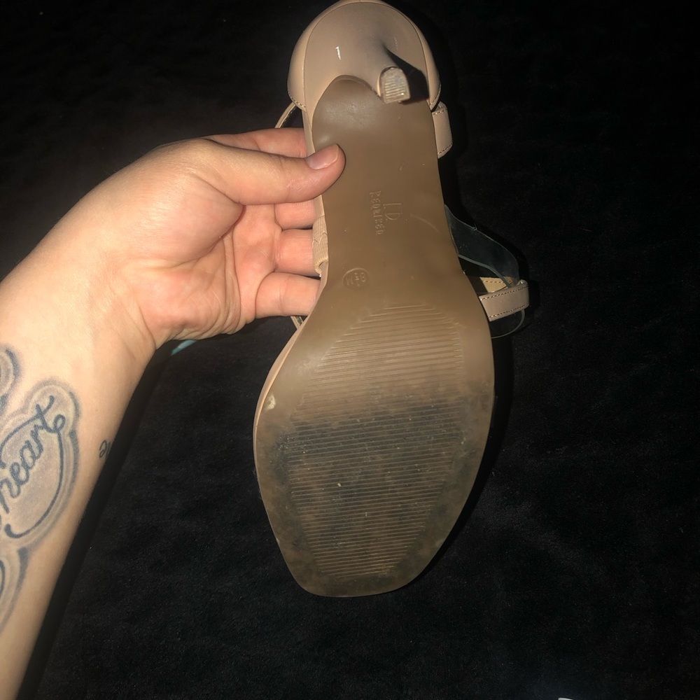 I.D. REQUIRED heels super cute there is 2 marks one on each heel
